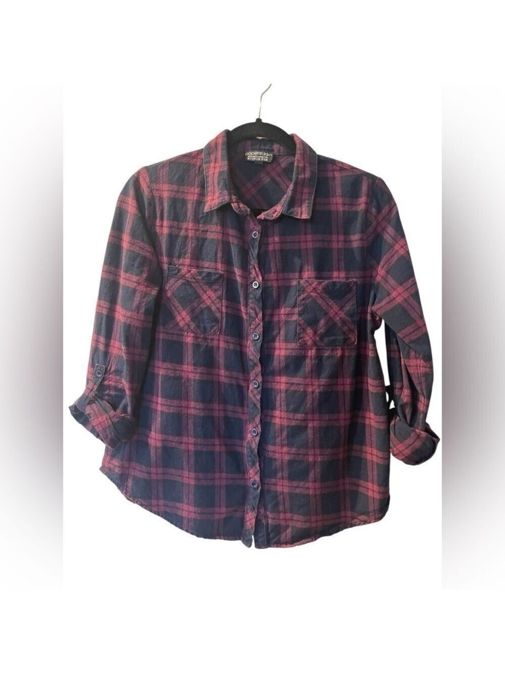 Papermoon Stitch Fix Women’s Flannel Plaid Long Sleeve Shirt Size: Large